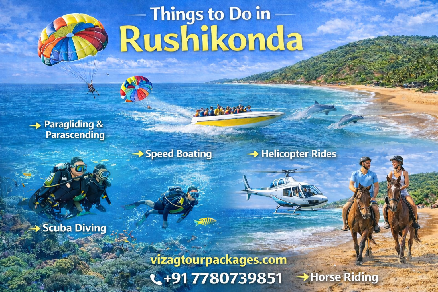 things to do in rushikonda beach vizag