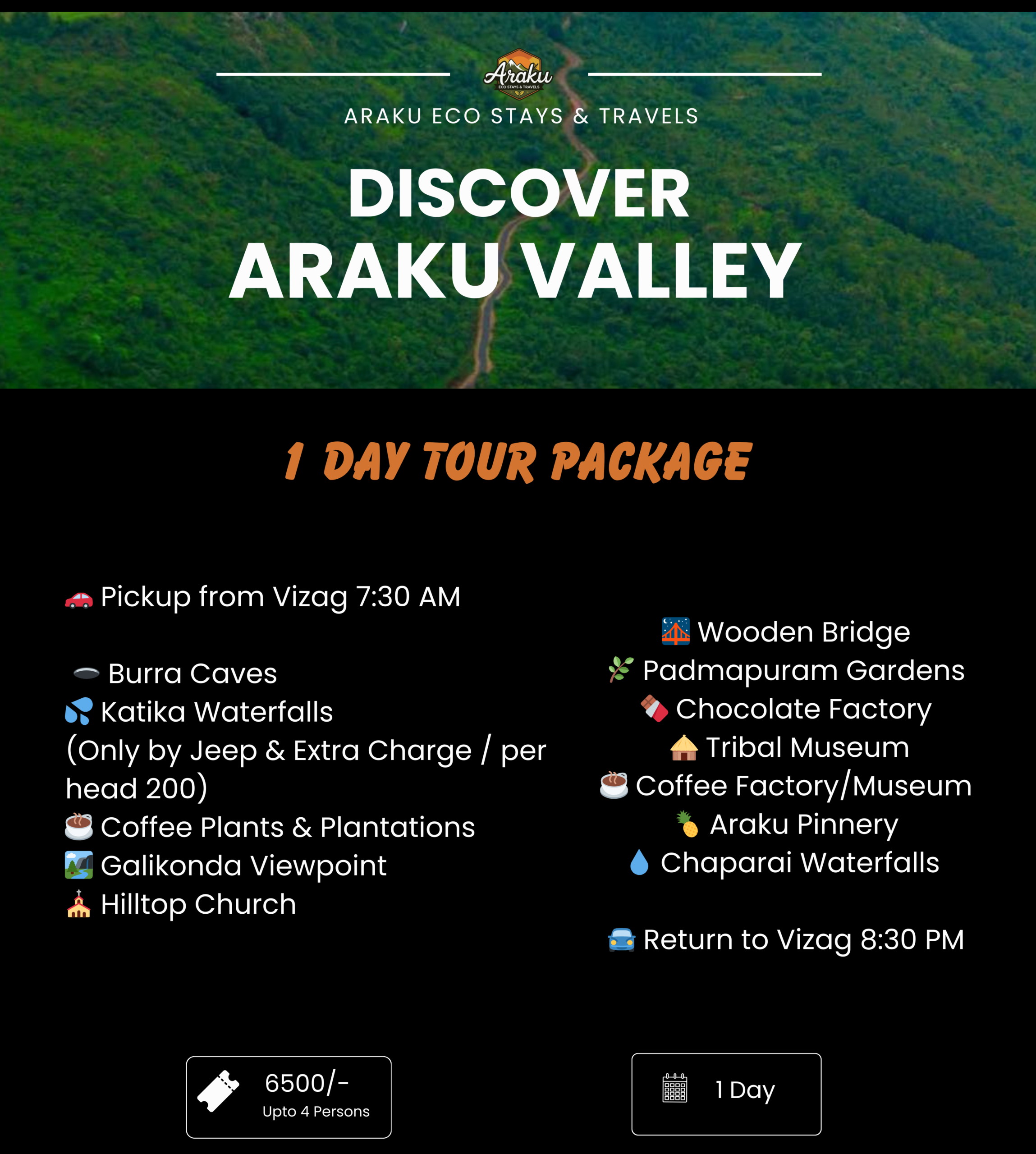araku one day tour package
