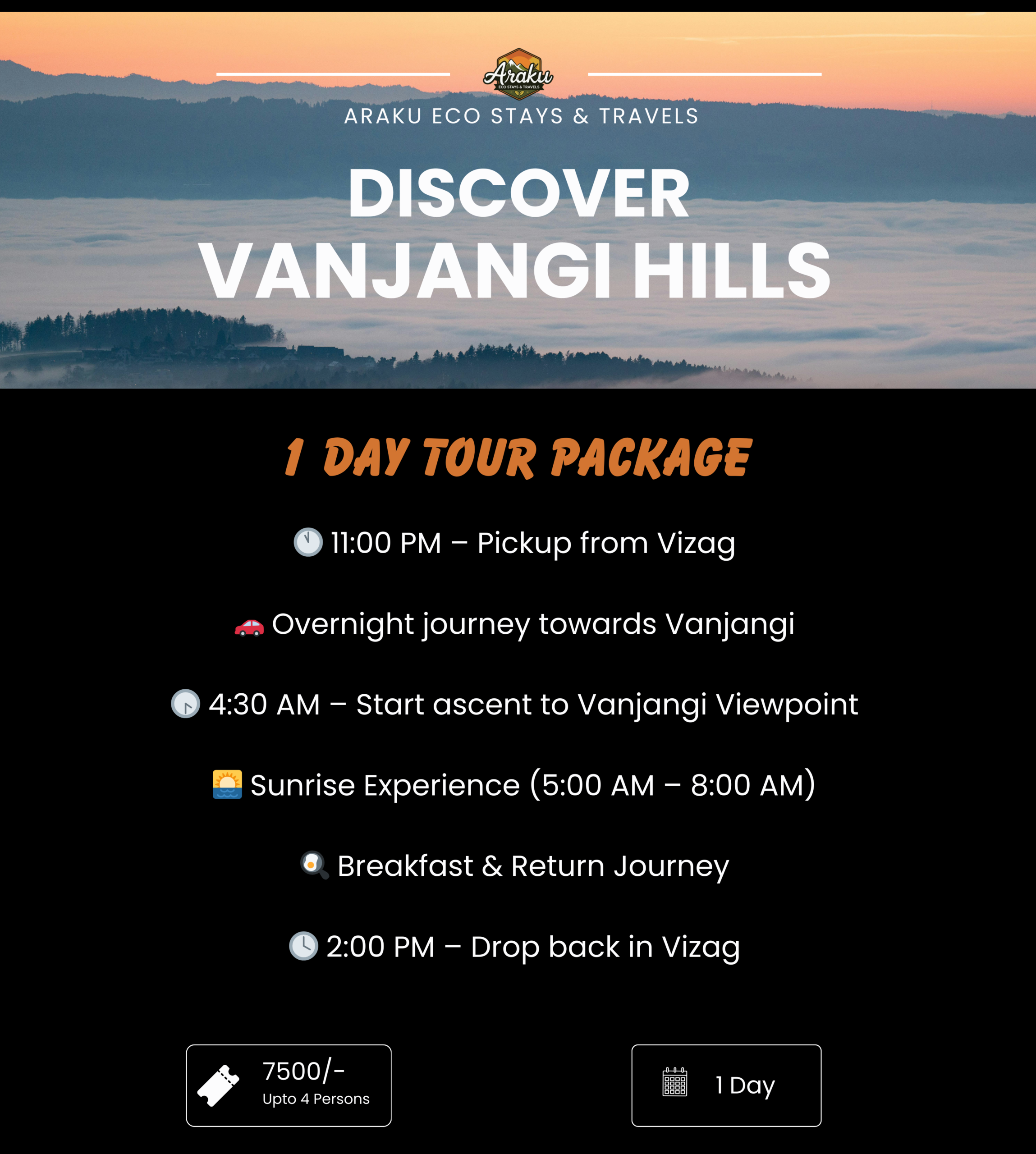 vanjangi one day tour package