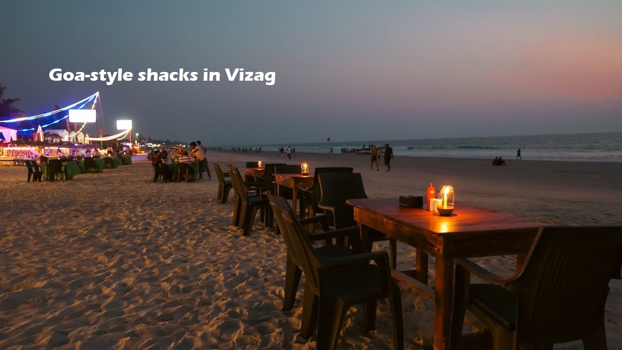 goa style shacks in vizag